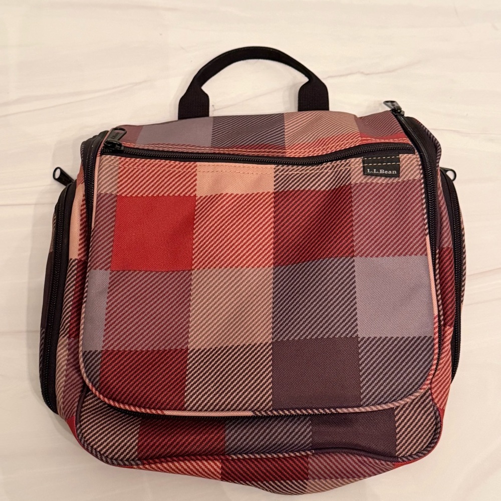 LL Bean Medium Personal Toiletry Organizer - like new, discontinued plaid print - Picture 7 of 9